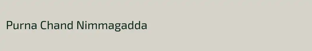 Purna Chand Nimmagadda